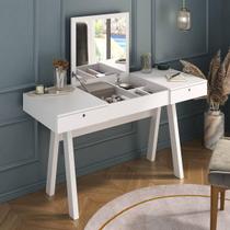 Penteadeira 131,5cm com 2 Gavetas 1 Porta Basculante e Espelho Multimóveis CR35250 Penteadeira 131,5cm com 2 Gavetas 1 Porta Basculante e Espelho Multimóveis CR35250