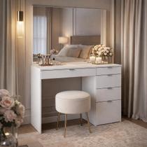 Penteadeira 5 Gavetas 1 Divisor Linden Branco