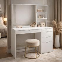 Penteadeira 5 Gavetas 3 Nichos Blum Branco