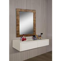 Penteadeira Aparador Suspenso Para Maquiagem Quarto Off White Laca