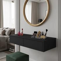 Penteadeira Aparador Suspenso para Maquiagem Quarto Preto Laca