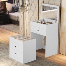 Penteadeira Bancada de Maquiagem C/ Espelho e Gaveteiro