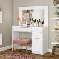 Penteadeira Camarim 1 Porta 4 Gavetas Charme Branco HP