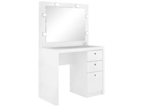 Penteadeira Camarim 90x41cm 6 Soquetes 3 Gavetas Branca