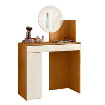 Penteadeira Camarim Aurea com 1 Gaveta 1 Porta Espelho e LED