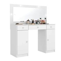 Penteadeira Camarim Carisma 2 Portas e 3 Gavetas com Espelho e LED 5950 DemÃ³bile