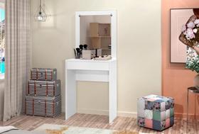 Penteadeira Camarim com Espelho 1 Gaveta Sofia Branco - Rede Móveis