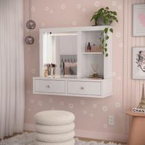 Penteadeira Camarim com Espelho e LED Gavetas 2 Carisma MAKAY MOVEIS - Prado Moveis