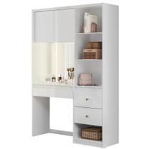Penteadeira Camarim Com Espelho E Led Lume 2 Gavetas 207 cm Moval