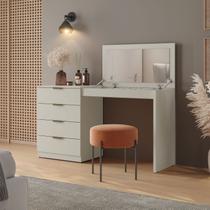 Penteadeira Camarim com Espelho MDF 4 Gavetas Afrodite