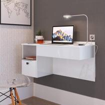 Penteadeira Camarim com Espelho Multiuso 1 Gaveta Lov-It Mu111 Branco/Gelo