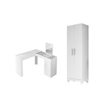 Penteadeira Camarim Com Espelho Star E Armário Prateleiras Leartam