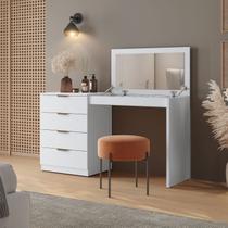 Penteadeira Camarim com Porta Joias e Tampo Reclinável 4 Gavetas Afrodite 100%mdf