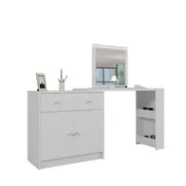 Penteadeira Camarim de Canto Aura Studio com Espelho e Led - EdeCasaMoveis