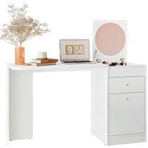 Penteadeira Camarim Desire Com Espelho Branco