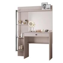 Penteadeira Camarim Encanto com 1 Gavetas e com Espelho - JCM Movelaria - Off White