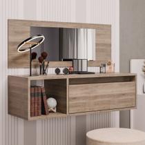 Penteadeira Camarim Eva Suspensa Com Espelho 1 Porta - SSX Multicoisas