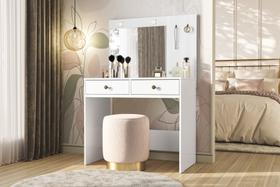 Penteadeira Camarim Ideal C/ Espelho e Leds - 2 gavetas - Moval