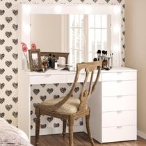 Penteadeira Camarim Las Vegas para 8 Lâmpadas 7 Gavetas Branco - Politorno Penteadeira Camarim Las Vegas para 8 Lâmpadas 7 Gavetas Branco - Politorno