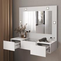 Penteadeira Camarim Lux Lux Suspensa Sofia 3 Gavetas c/ Led Branco Penteadeira Camarim Lux Lux Suspensa Sofia 3 Gavetas c/ Led Branco