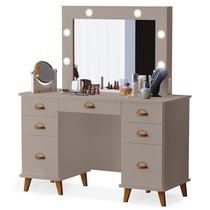 Penteadeira Camarim New Seul com Banqueta Almofadada Mani Luapa Móveis