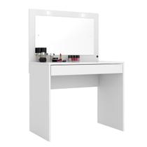 Penteadeira Camarim Para Quarto Atraente Com Espelho Branco Demóbile