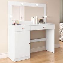 Penteadeira Camarim Quarto Diamante 02 Gavetas e 04 Lâmpadas