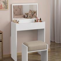 Penteadeira Camarim Quimera Com Espelho E Gaveta Design Moderno Branco