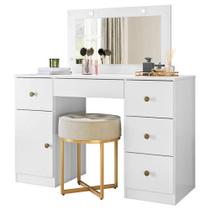 Penteadeira Camarim Sonhos Branco Brilho - Moval