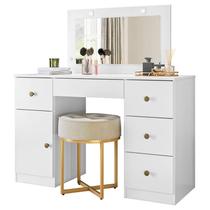 Penteadeira Camarim Sonhos Branco Brilho - Moval