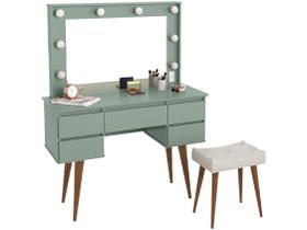 Penteadeira Camarim Strass c/ Banqueta Verde Bellagio - Patrimar