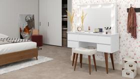 Penteadeira Camarim Strass com Banqueta Branco - Patrimar