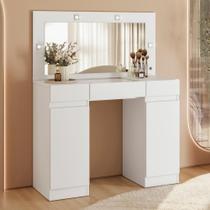 Penteadeira Camarim Studio com 3 Gavetas e 2 Portas - Branco Penteadeira Camarim Studio com 3 Gavetas e 2 Portas - Branco