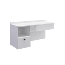 Penteadeira Camarim Suspensa com Espelho 1 Gaveta 4 Nichos MU111 90cm Branco Decibal Penteadeira Camarim Suspensa com Espelho 1 Gaveta 4 Nichos MU111 90cm Branco Decibal