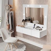 Penteadeira Camarim Suspensa com LED Leeds Branco