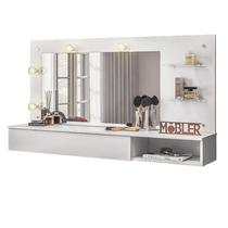 Penteadeira Camarim Suspensa Essenza Branco Fosco - PR Móveis