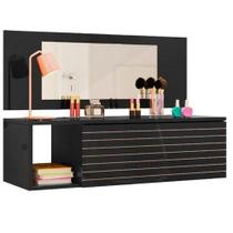 Penteadeira Camarim Suspensa Make Up Joy Preta - Peternella