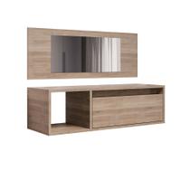 Penteadeira Camarin Suspenso Espelho 1p Nicho Quarto Mayumi 90cm Freijó M12 - D'Rossi Penteadeira Camarin Suspenso Espelho 1p Nicho Quarto Mayumi 90cm Freijó M12 - D'Rossi