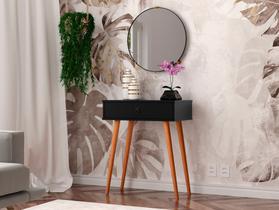 Penteadeira Classic Moderna com pés retrô com 1 gaveta para quarto - Várias Cores