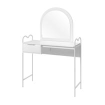 Penteadeira Clássica Minimalista Aço e MDF c/ Gaveta Espelho