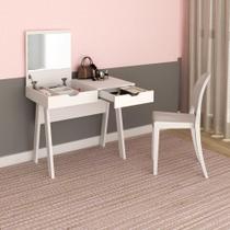 Penteadeira com Espelho 1 Gaveta Espresso Móveis Branco