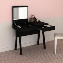 Penteadeira com Espelho 1 Gaveta Espresso Móveis Preto