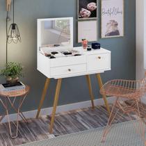 Penteadeira com Espelho 1 Gaveta Retrô Cristal