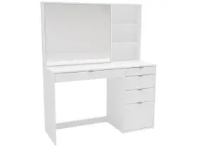 Penteadeira com Espelho Blum 5 Gavetas Branca Politorno