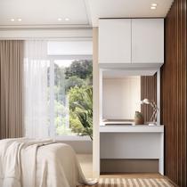 Penteadeira com Espelho e Aéreo MDF Altezza Belmax Cor:Branco Penteadeira com Espelho e Aéreo MDF Altezza Belmax Cor:Branco