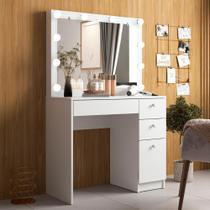 Penteadeira Ditália 4 Gavetas + kit luz PE-110