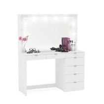 Penteadeira Ditália 7 Gavetas Branco Com Kit Luz Camarim