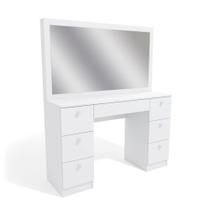 Penteadeira Ditália 7 Gavetas Pe-80 Branco Uv Acetinado Penteadeira Ditália 7 Gavetas Pe-80 Branco Uv Acetinado