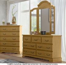 Penteadeira em Madeira Maciça com 3 Espelhos 7 Gavetas Mônaco Imbuia - Straub Web