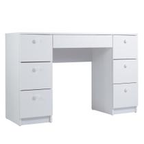 Penteadeira Escrivaninha 7 Gavetas 118 Cm Pe100 Branco Dtall